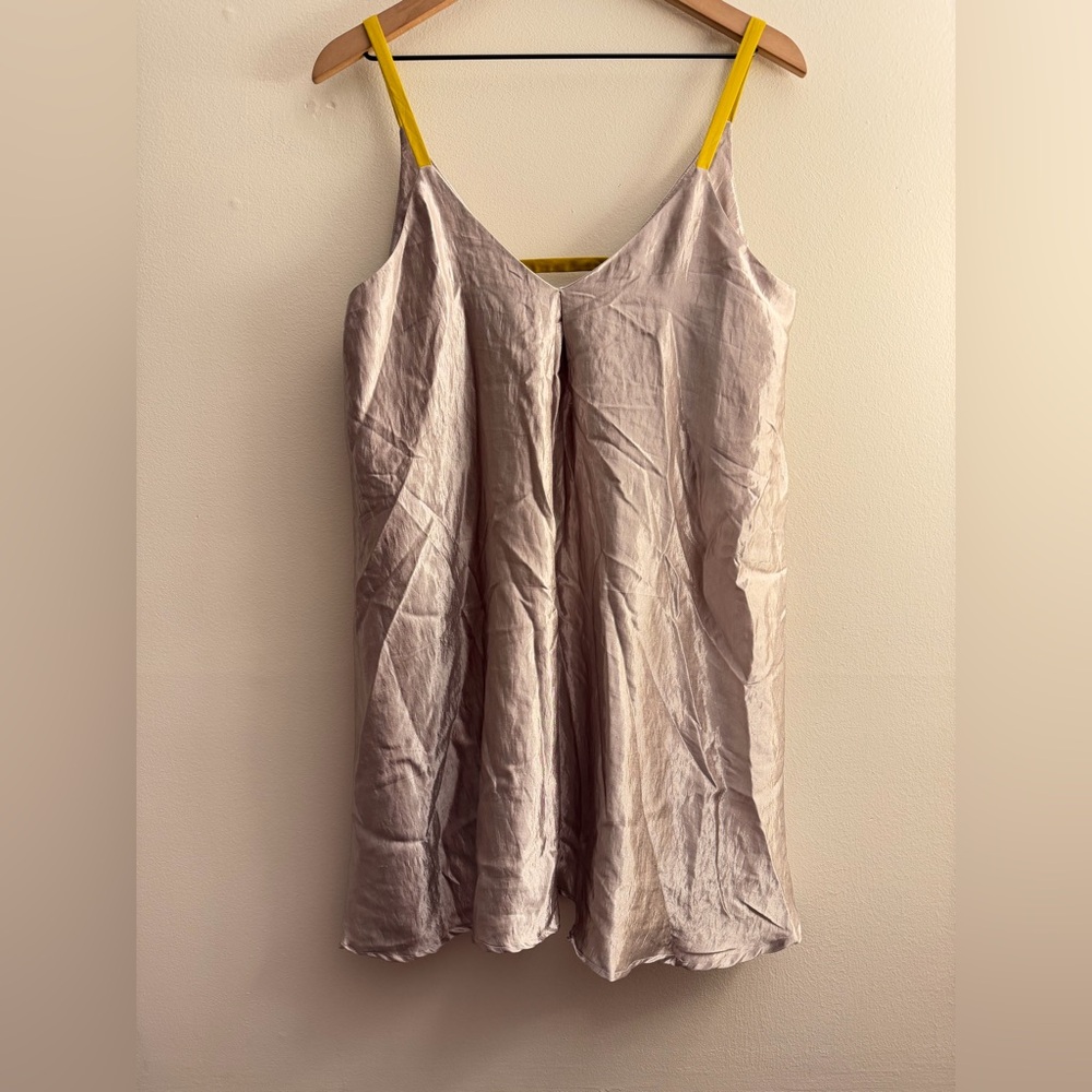 Anthropologie Floreat Monroe Metallic Slip Dress M